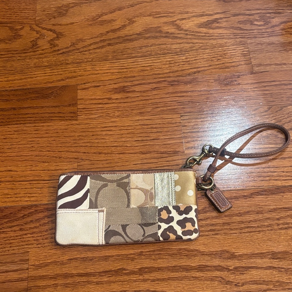 Coach Wristlet with Leather Strap